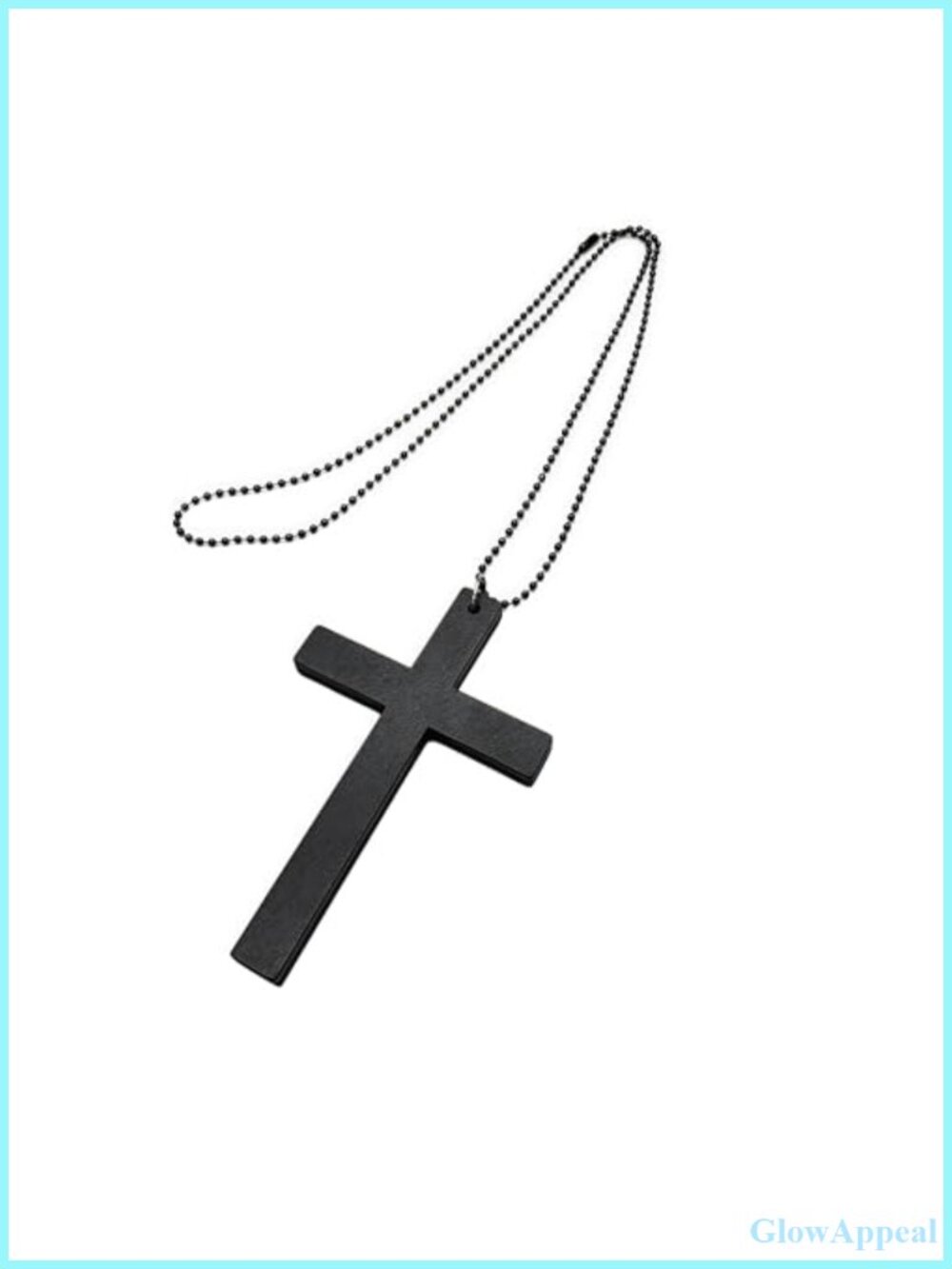 Chunky Thick Cross Handmade Wood Y2k Pendant Necklace Women
